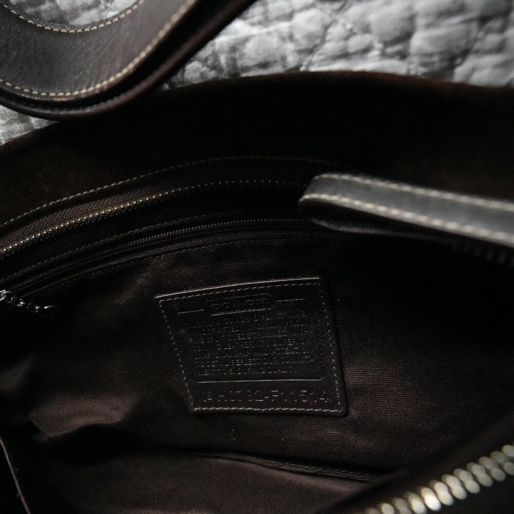 COACH Brown Suede East West Duffel Shoulder Bag F11514 - Picture 5 of 10